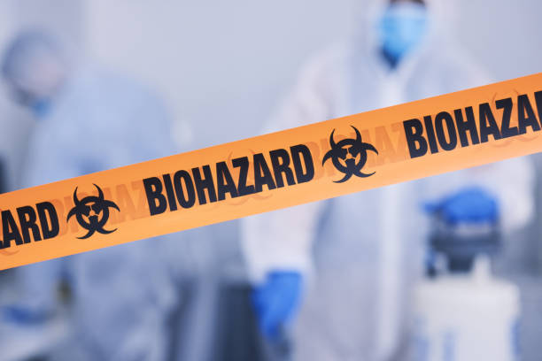 Professional Biohazard Cleanup technician working in Robbinsville, NJ